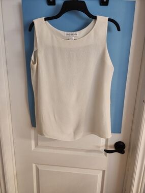 Jones New York CreamTextured Sleeveless Shell